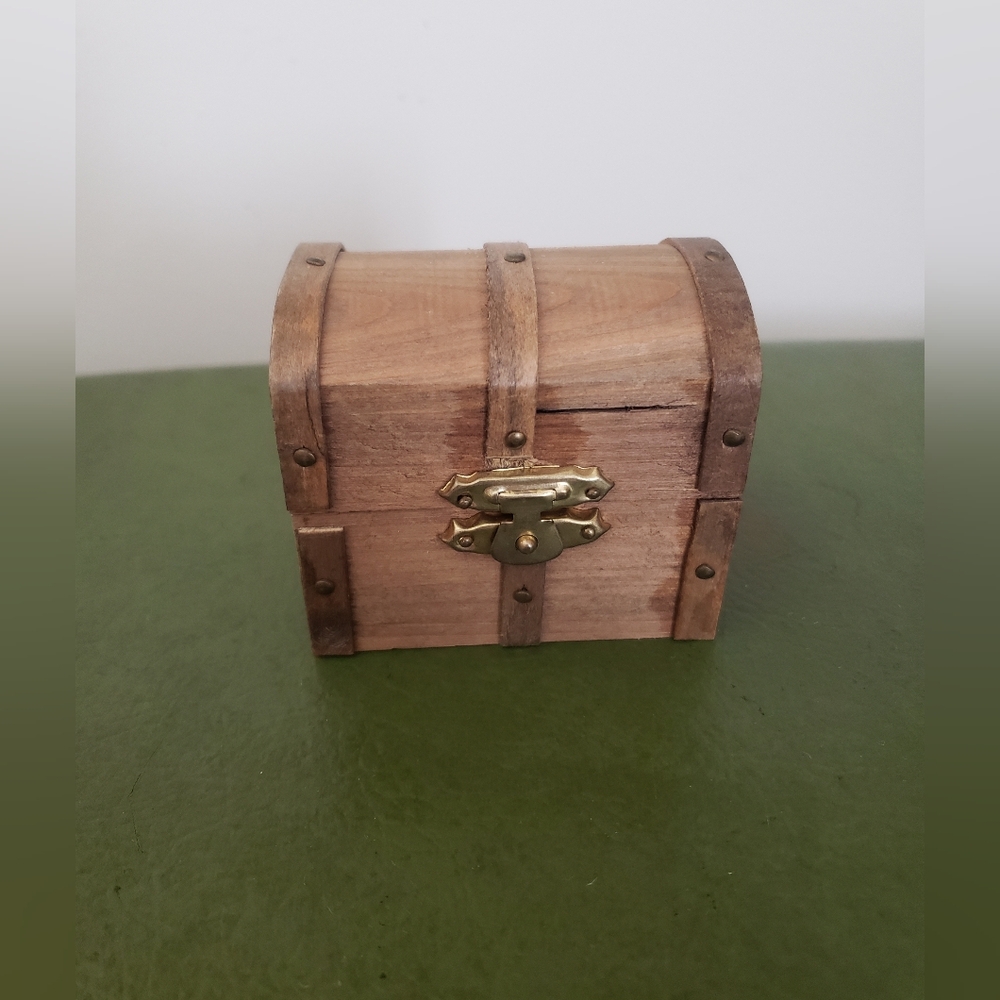Small Wooden Treasure Chest Box Or Gift Box